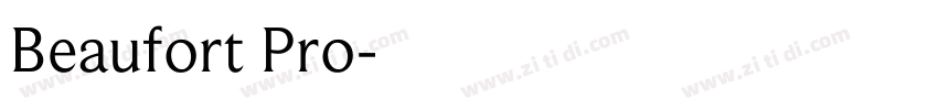 Beaufort Pro字体转换